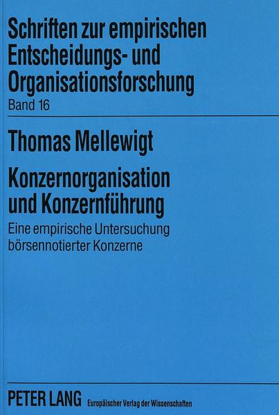 Konzernorganisation und Konzernführung