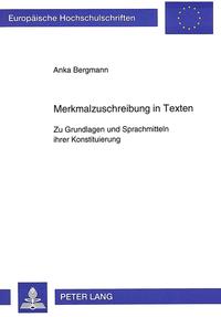 Merkmalzuschreibung in Texten