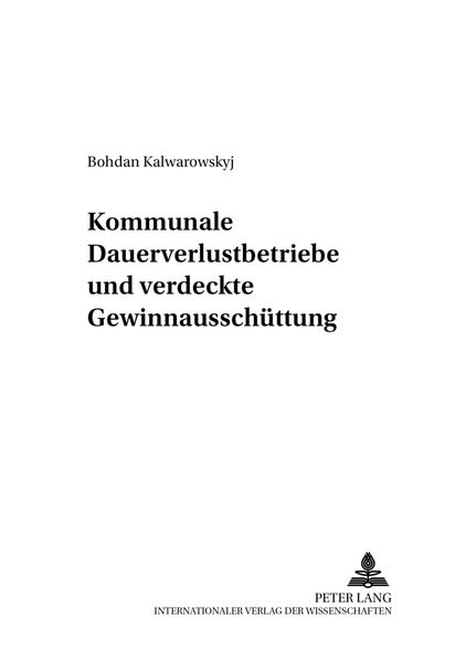 Kommunale Dauerverlustbetriebe und verdeckte Gewinnausschüttung