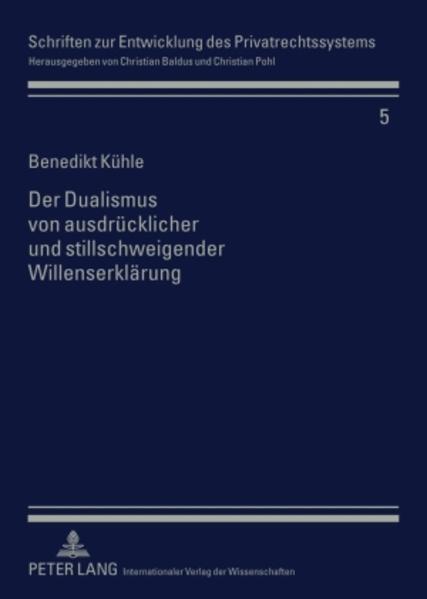 Der Dualismus von ausdrücklicher und stillschweigender Willenserklärung