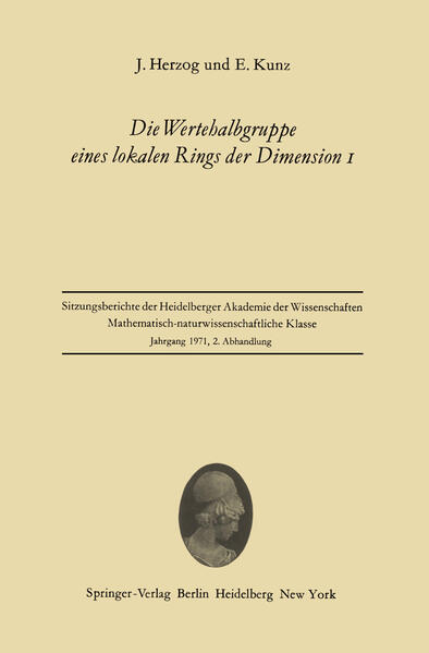 Die Wertehalbgruppe eines lokalen Rings der Dimension I