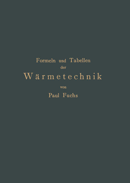 Formeln und Tabellen der Wärmetechnik