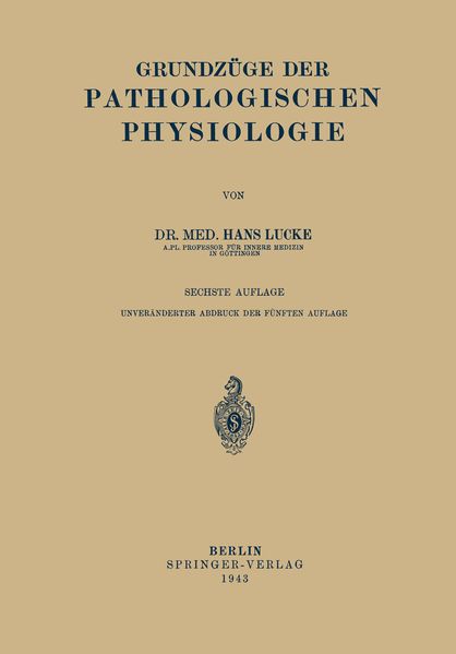 Grundzüge Der Pathologischen Physiologie