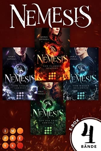 Nemesis: Alle vier Bänder der Götter-Fantasy im Sammelband: Romantasy mit starker Heldin, in der Fantasie und Realität ganz nah beieinanderliegen