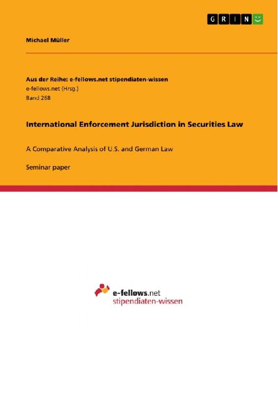 International Enforcement Jurisdiction in Securities Law