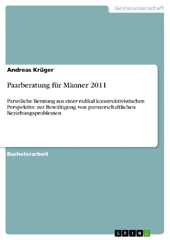 Paarberatung für Männer 2011