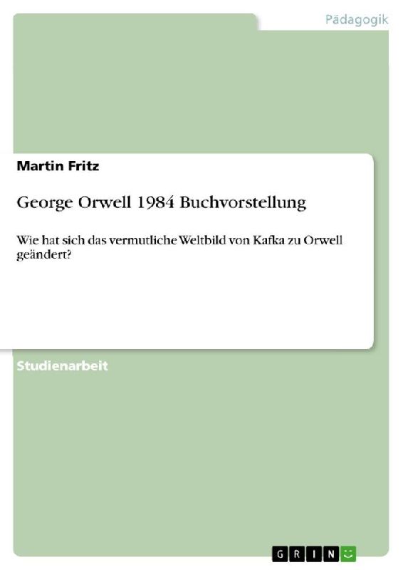 George Orwell 1984 Buchvorstellung