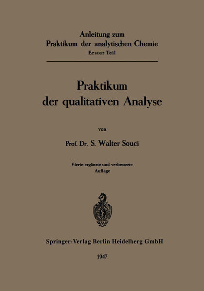 Anleitung zum Praktikum der analytischen Chemie