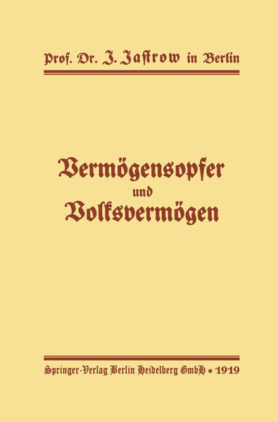 Vermögensopfer und Volksvermögen