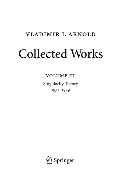 Vladimir Arnold – Collected Works