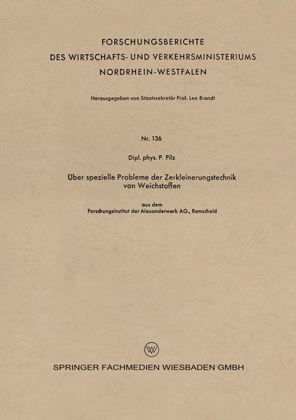 Über spezielle Probleme der Zerkleinerungstechnik von Weichstoffen