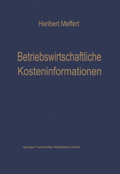 Betriebswirtschaftliche Kosteninformationen