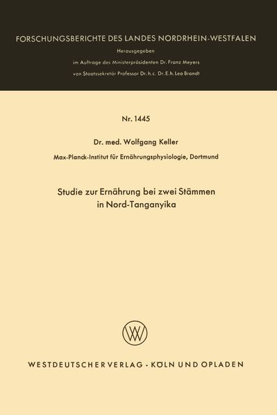 Studie zur Ernährung bei zwei Stämmen in Nord-Tanganyika