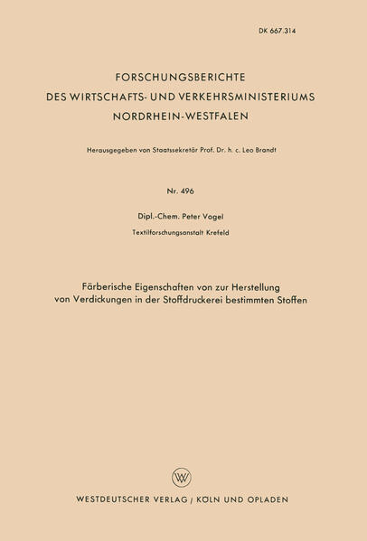 Färberische Eigenschaften von zur Herstellung von Verdickungen in der Stoffdruckerei bestimmten Stoffen