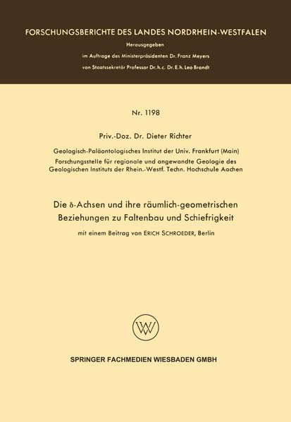 Die δ-Achsen und ihre räumlich-geometrischen Beziehungen zu Faltenbau und Schiefrigkeit