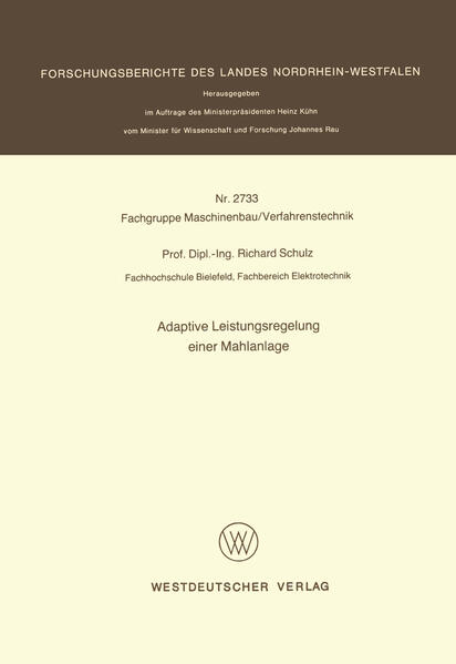 Adaptive Leistungsregelung einer Mahlanlage
