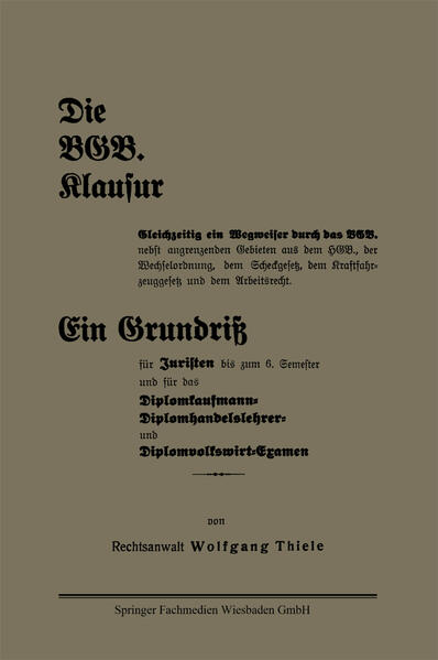 Die BGB. Klausur