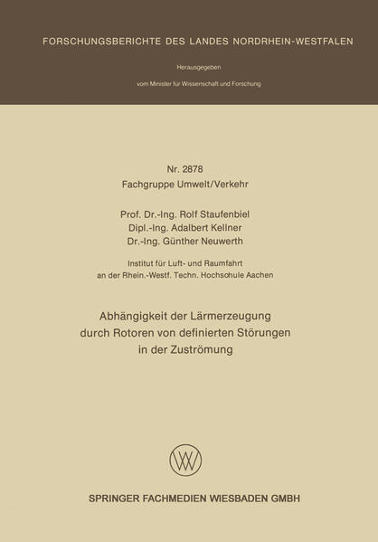 Abhängigkeit der Lärmerzeugung durch Rotoren von definierten Störungen in der Zuströmung