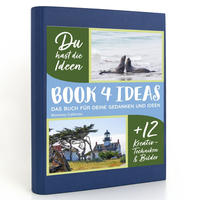 BOOK 4 IDEAS modern | Monterey California, Notizbuch, Bullet Journal mit Kreativitätstechniken und Bildern, DIN A5