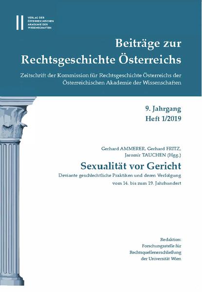 Beiträge zur Rechtsgeschichte Österreichs 8. Jahrgang Heft 1/2019
