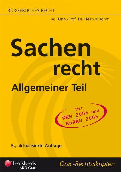 Bürgerliches Recht - Sachenrecht Allgemeiner Teil