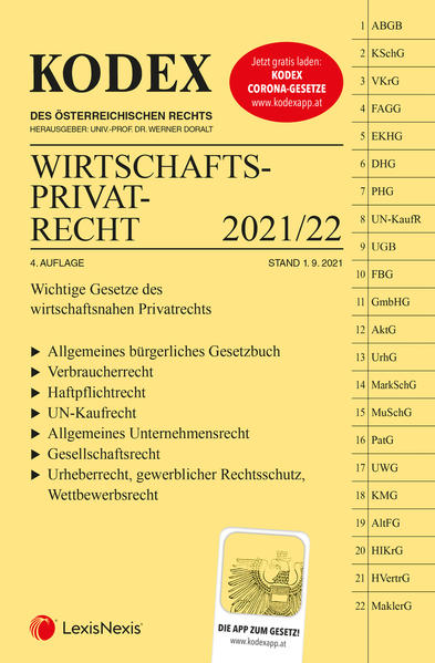 KODEX Wirtschaftsprivatrecht 2021/22 - inkl. App
