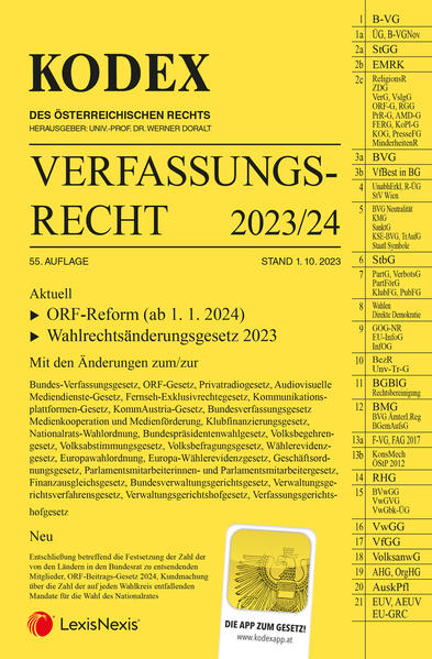 KODEX Verfassungsrecht 2023/24 - inkl. App