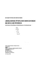 Liberalisierung öffentlicher Dienstleistungen in der EU und Österreich