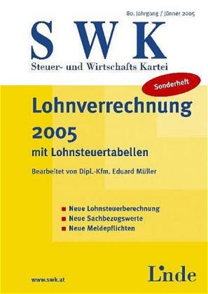 Lohnverrechnung 2005 mit Lohnsteuertabellen