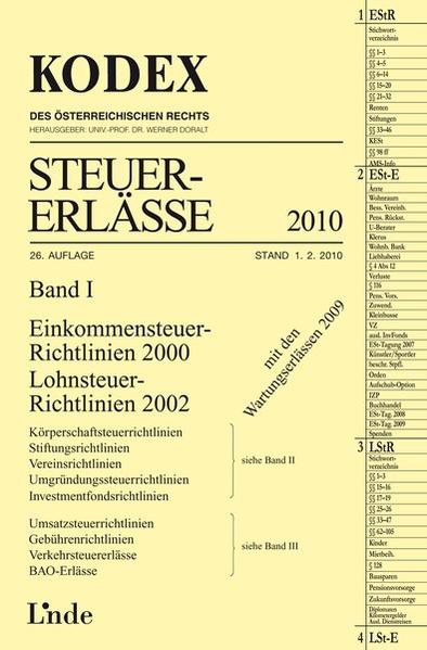 KODEX Steuer-Erlässe 2010 Band I