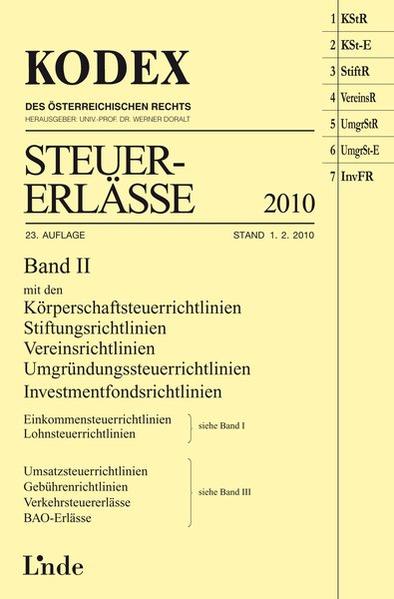 KODEX Steuer-Erlässe 2010, Band II