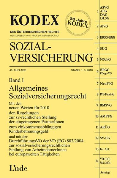 KODEX Sozialversicherung, Band I, 2010