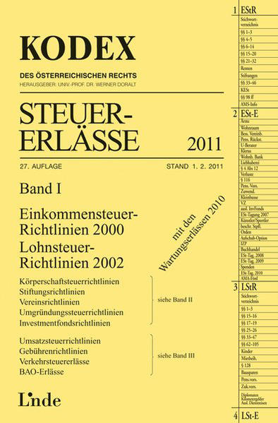 KODEX Steuer-Erlässe 2011 Band I
