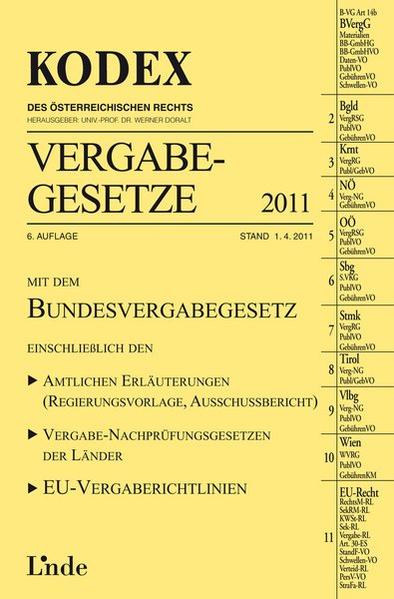 KODEX Vergabegesetze 2011