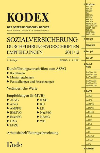 KODEX Sozialversicherung, Band III 2011