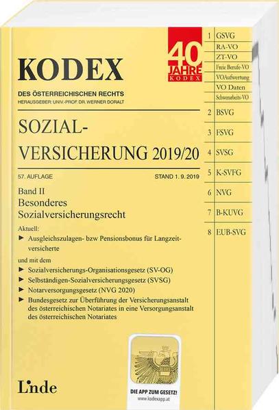 KODEX Sozialversicherung 2019/20, Band II