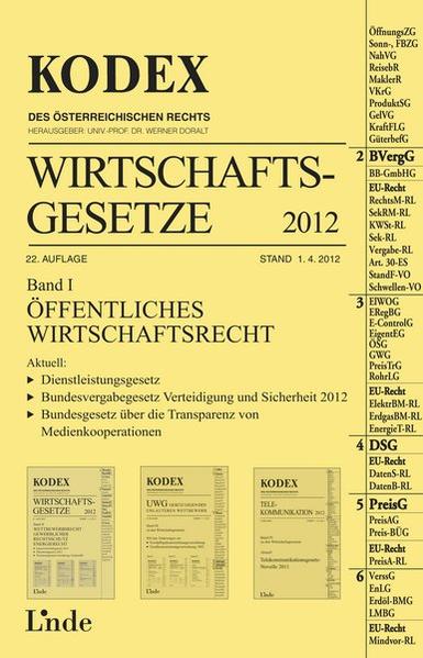 KODEX Wirtschaftsgesetze Band I, 2012