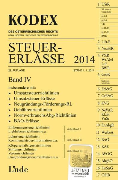 KODEX Steuer-Erlässe 2014, Band IV