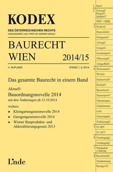 KODEX Baurecht Wien 2014/15
