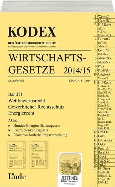 KODEX Wirtschaftsgesetze Band II 2014/15