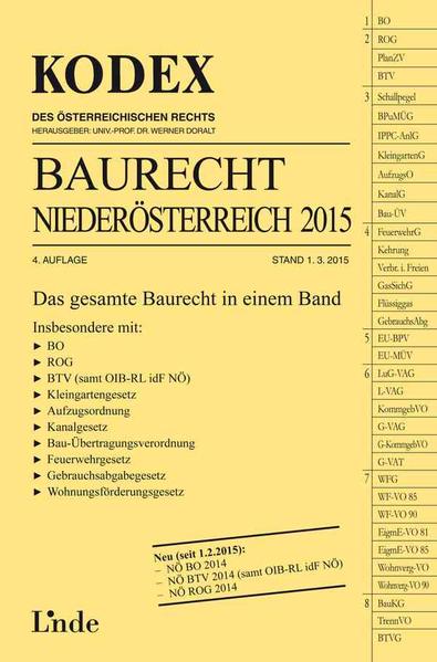 KODEX Baurecht Niederösterreich 2015