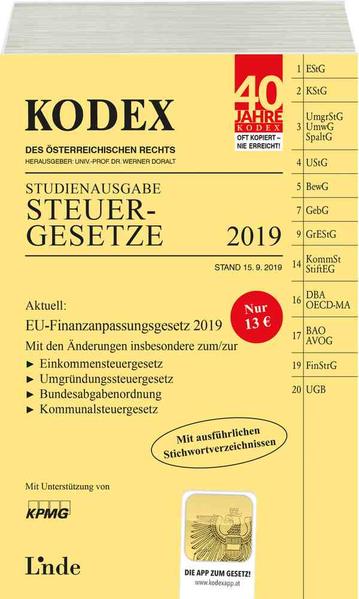 KODEX Studienausgabe Steuergesetze 2019