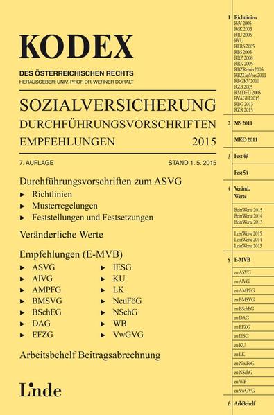 KODEX Sozialversicherung 2015, Band III