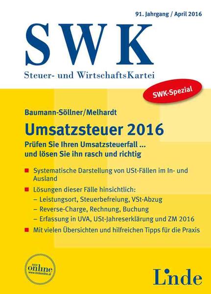 SWK-Spezial Umsatzsteuer 2016