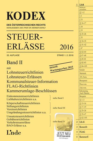 KODEX Steuer-Erlässe 2016, Band II