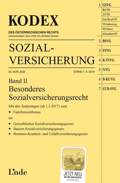 KODEX Sozialversicherung 2016/17 Band II