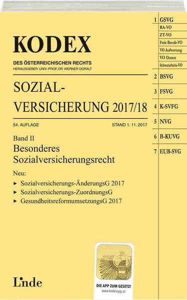 KODEX Sozialversicherung 2017/18, Band II