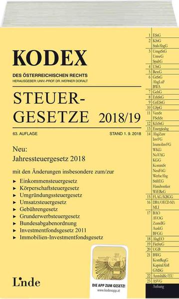 KODEX Steuergesetze 2018/19
