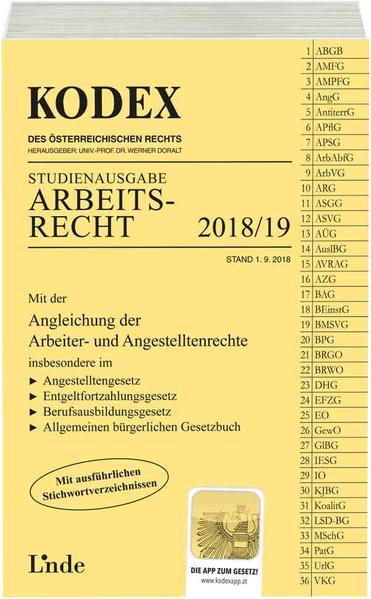 KODEX Arbeitsrecht 2018/19