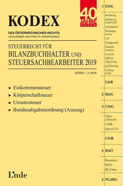 KODEX Steuerrecht für Bilanzbuchhalter und Steuersachbearbeiter 2019